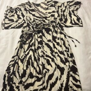 Carole Little cream/ brown dress